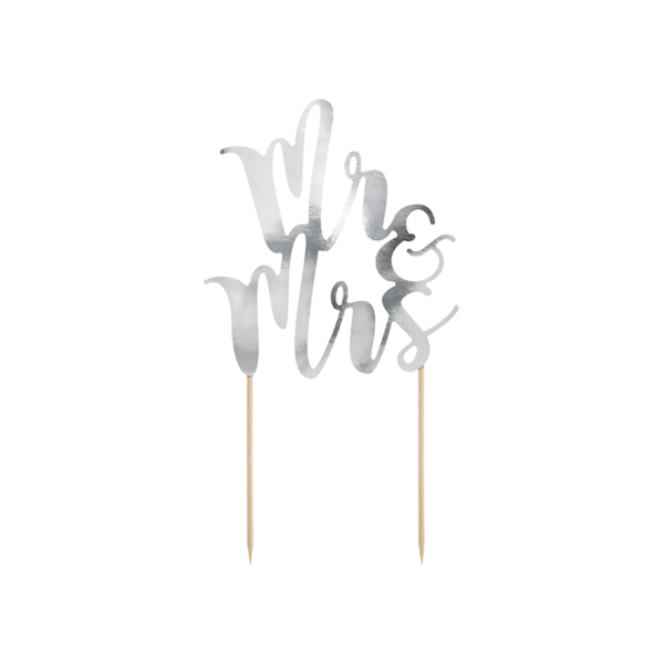 Cake Topper Mr & Mrs Silber